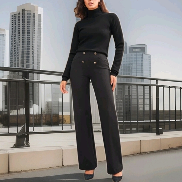 Betabrand Atlantic Wide Leg Pants - Grey XL Petite - Picture 12 of 14